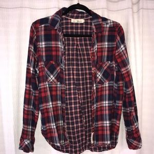 Blue and red 2 plaid shirt